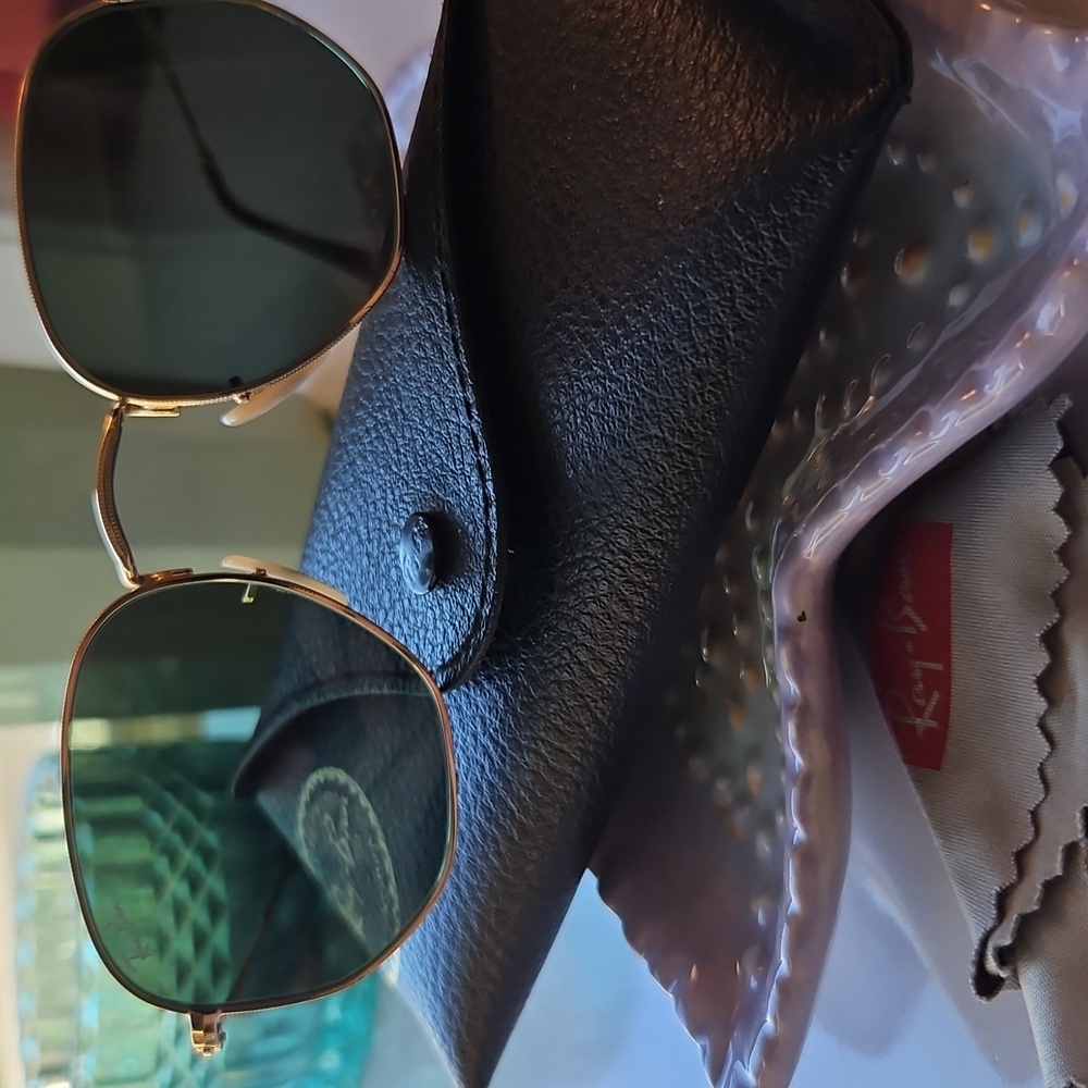 Ray-Ban RB3548N Gold Hexagonal Sunglasses 51mm Made in Italy - Picture 8 of 17